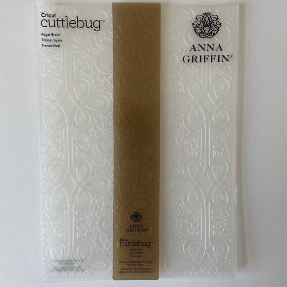 Cricut Cuttlebug Anna Griffin Regal Braid 5" x 7" Embossing Folder Craft Card - Picture 1 of 3